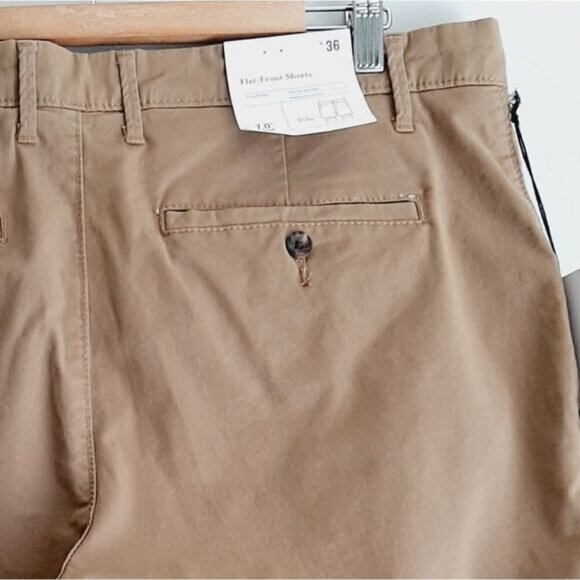 New GOODFELLOW | Linden Flat Front Casual Shorts Tan Beige Mens Sz 36 - Picture 8 of 11